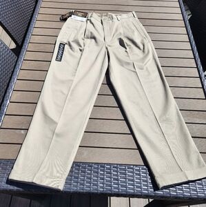 Savane Mens Deep Dye No Fade No Wrinkle New With Tags Khaki Pants size 36x30
